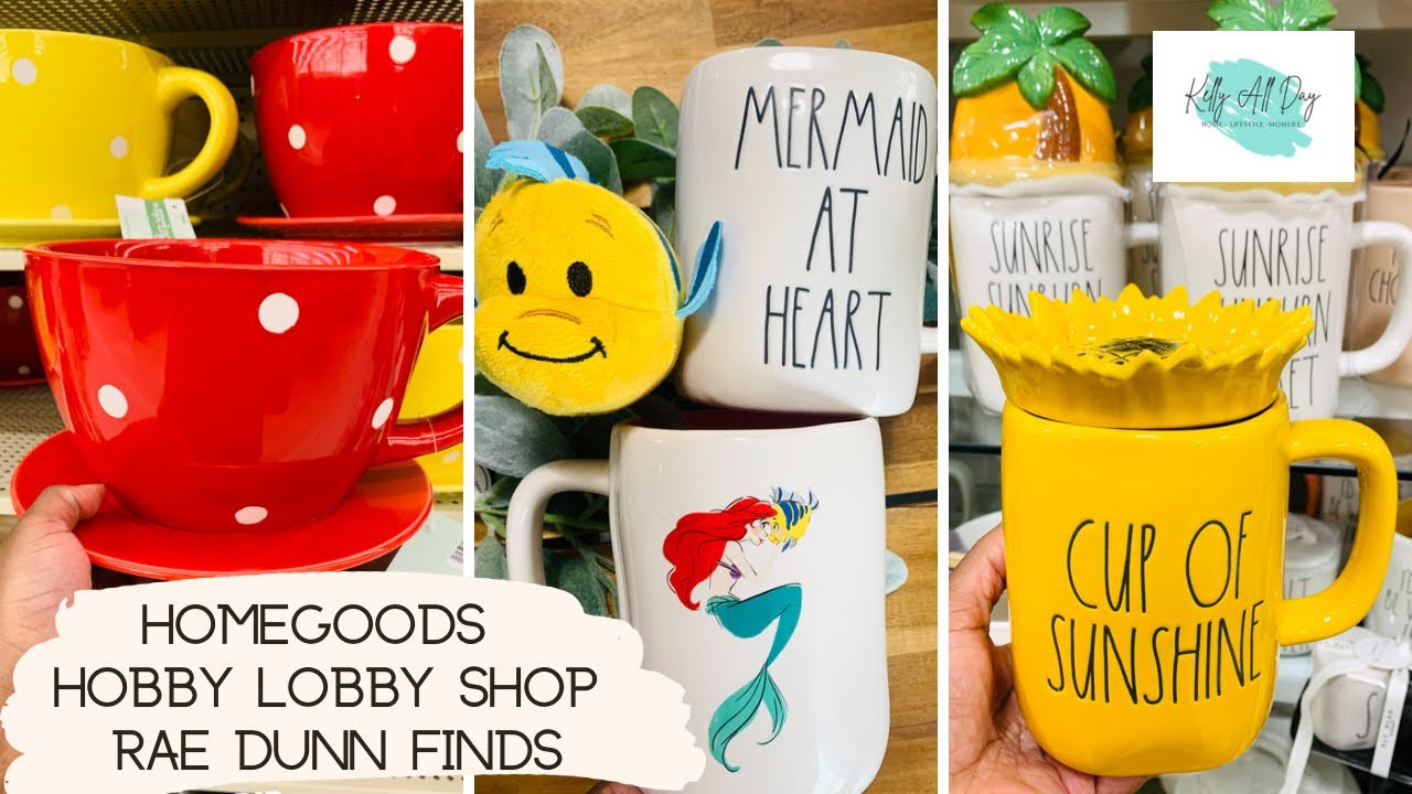 HOMEGOODS & HOBBY LOBBY SHOP, RAE DUNN HUNTING, MUGS, SPRING & SUMMER