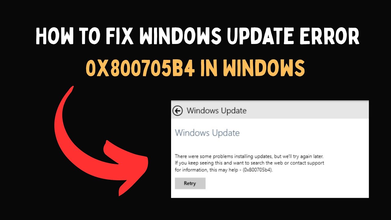 How to Fix Windows Update Error 0x800705b4 in Windows - YouTube