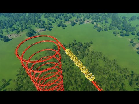 3000 FT Spiral Down Roller Coaster – Planet Coaster