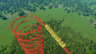 3000 FT Spiral Down Roller Coaster – Planet Coaster