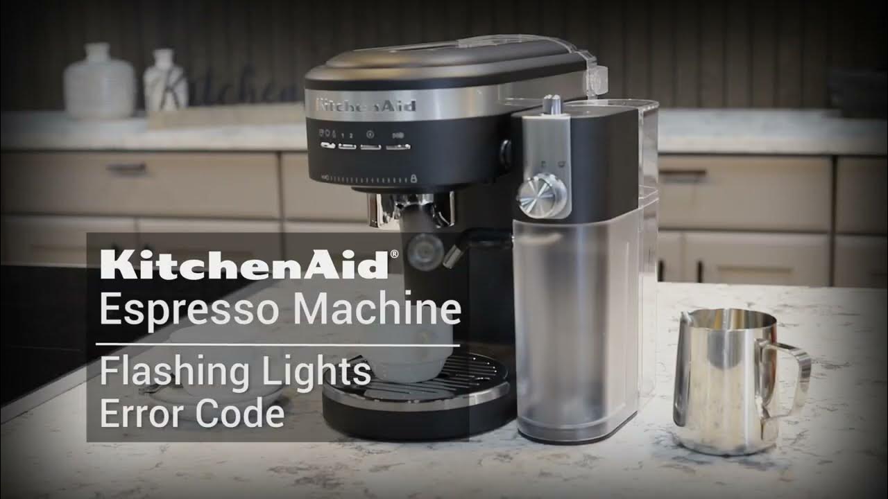 KitchenAid Espresso Machine All Lights Flashing Error Code YouTube