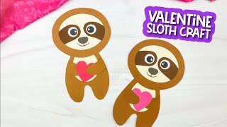 Sloth Valentine Craft For Kids