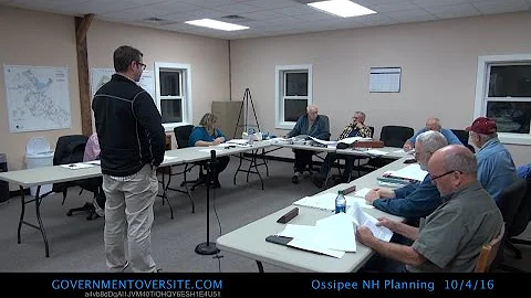 Ossipee NH Planning 10:4:16