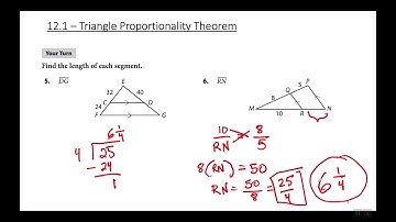 Geometry 12.1 - Triangle Proportionality Theorem