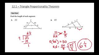 Geometry 12.1 - Triangle Proportionality Theorem - YouTube geometry-12-1-triangle-proportionality-theorem-youtube
