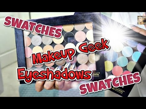 ★ SWATCH FEST ★ Makeup Geek Single Eyeshadows on Dark Skin ★ FULL COLLECTION ★
