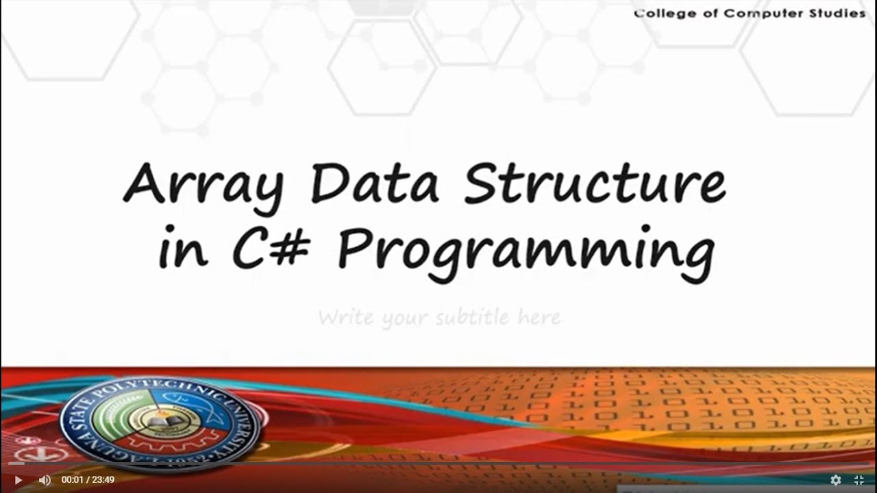 Learn Array Data Structure in C# Programming - YouTube