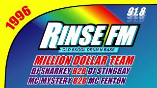 DJs Stingray &amp; Sharkey, MCs Mystery &amp; Fenton (Million Dollar Team) | Jungle Set 1996 | Rinse FM 91.8
