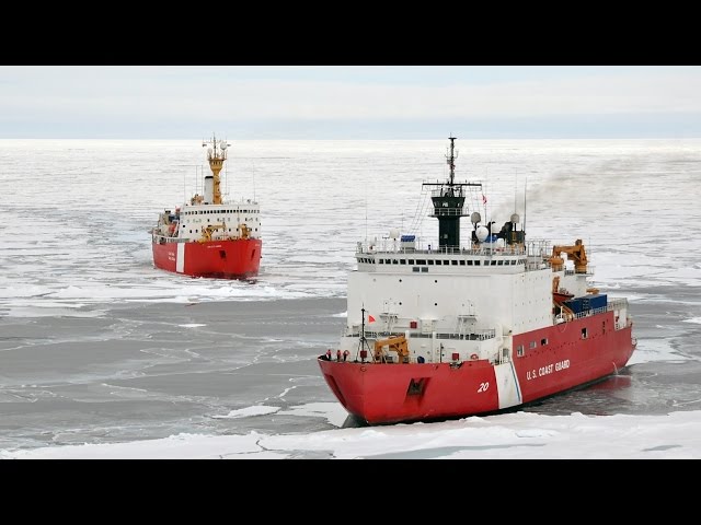 Here's How Massive Icebreaker Ships Plow Through Frozen Seas