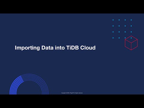 Import Data into your TiDB Cloud Cluster