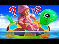 Baby Annabell doll playing with toys on a beach. Baby doll can&#39;t sleep! Baby Annabell doll videos.