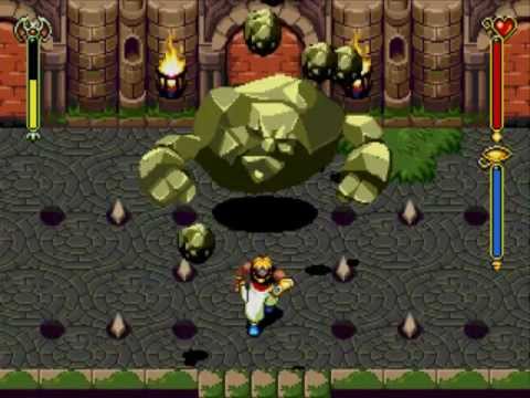 Beyond Oasis (The Story of Thor) - Boss 06. Rock Monster II (No Damage & Magic)