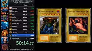 Yu-Gi-Oh! Forbidden Memories 15-card speedrun in 1:14:19