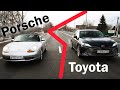 Новая Камри 3,5 против Porsche, у которого в КПП - ТАРАКАН!