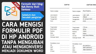 CARA MENGISI FORMULIR PDF DI HP