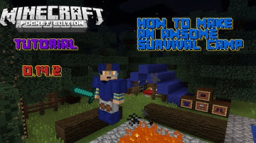 Tutorial|How to make an Awsome camp|Minecraft PE 0.14.2