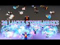 Yba using 20 lucky stone masks all at once