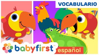 Nuevas Palabras | Vocabulario para Niños | Sonidos de Animales con Larry el Loro | BabyFirst Español