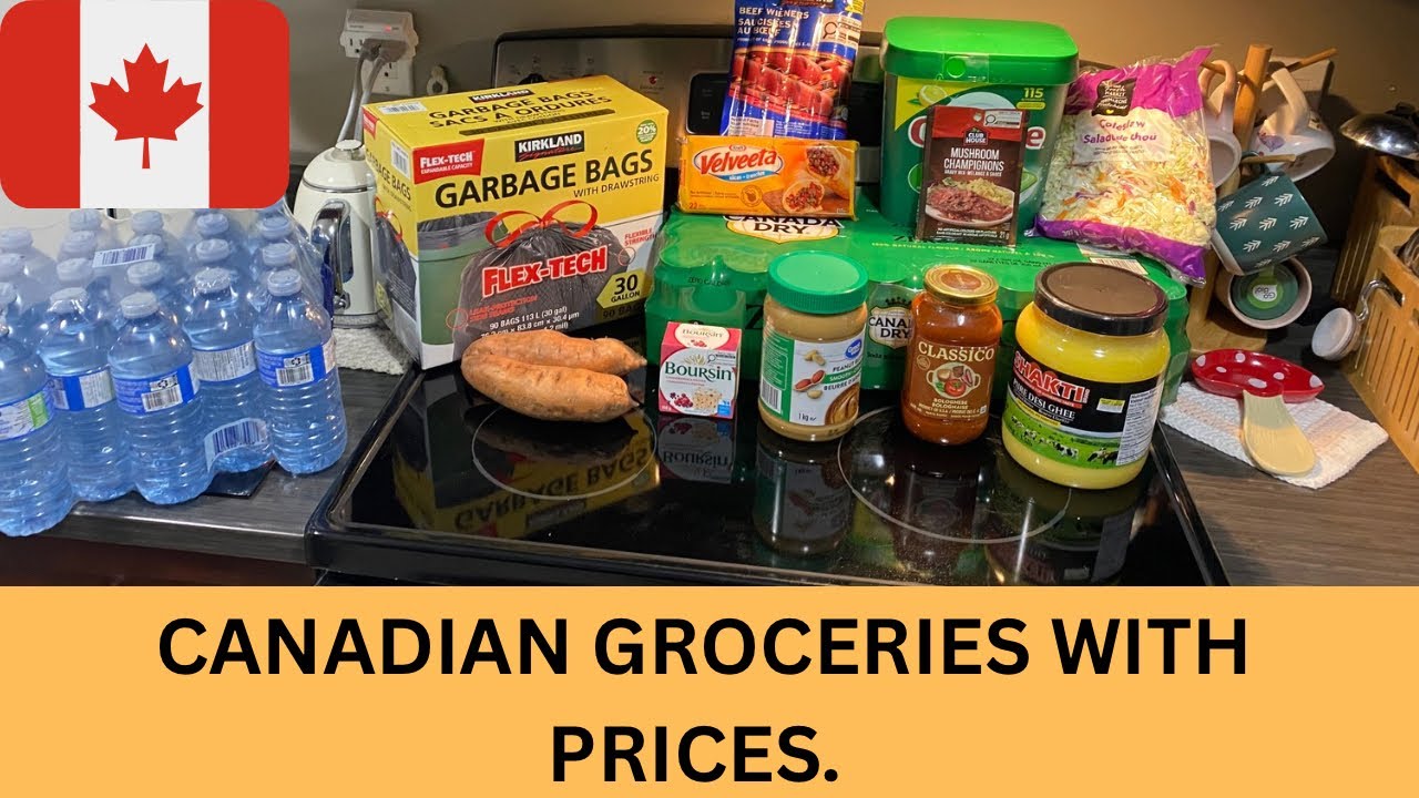 CANADIAN GROCERIES WITH PRICES. 