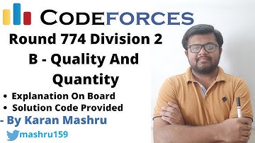 Codeforces Round 774 Division 2 | B : Quality vs. Quantity Solution | Explanation + Code | Hindi| CP
