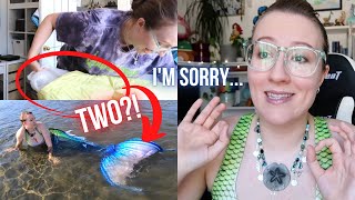 Mermaid Beach Vlog, an Apology, and a NEW SILICONE MONOFIN?! 👀