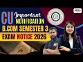 CU Important Notification 💬 For B.Com Sem 3 Aspirants 👨🎓 EXAMS NOTICE 2026 | MEPL Commerce Hub