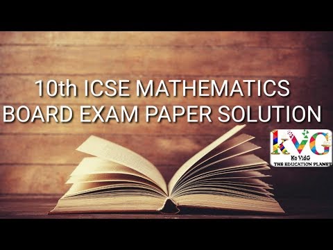 10th ICSE MATHEMATICS