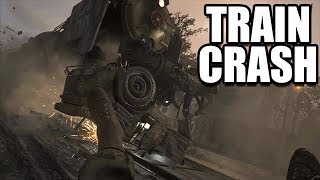 CALL OF DUTY WW2 - Armored Train Chase / Crash Scene