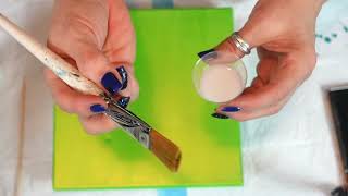 Take 2 using crackle medium and adding color to my modeling paste.  Video#445