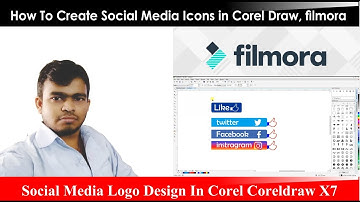 How To Create Social Media Icons in Corel Draw | social media logo design in corel coreldraw x7