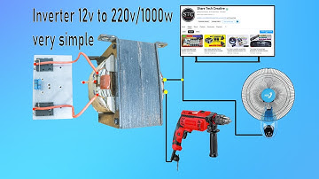Inverter 12v to 220v/1000w using 2sc5200 x 2, very simple