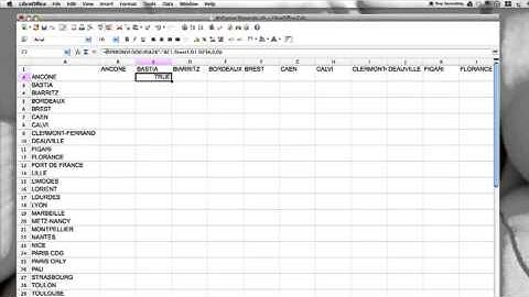 How to create adjacency matrix with a spreadsheet program
