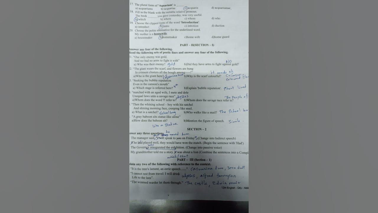 12th-english-quarterly-answer-key-19-9-23-dharmapuri-dt-youtube