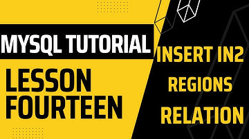 MYSQL LESSON 14:MYSQL INSERT INTO QUERY- REGIONS RELATION