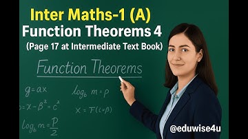 Functions Theorem 4 Explained Inter Maths  1A Page17 Telugu + English