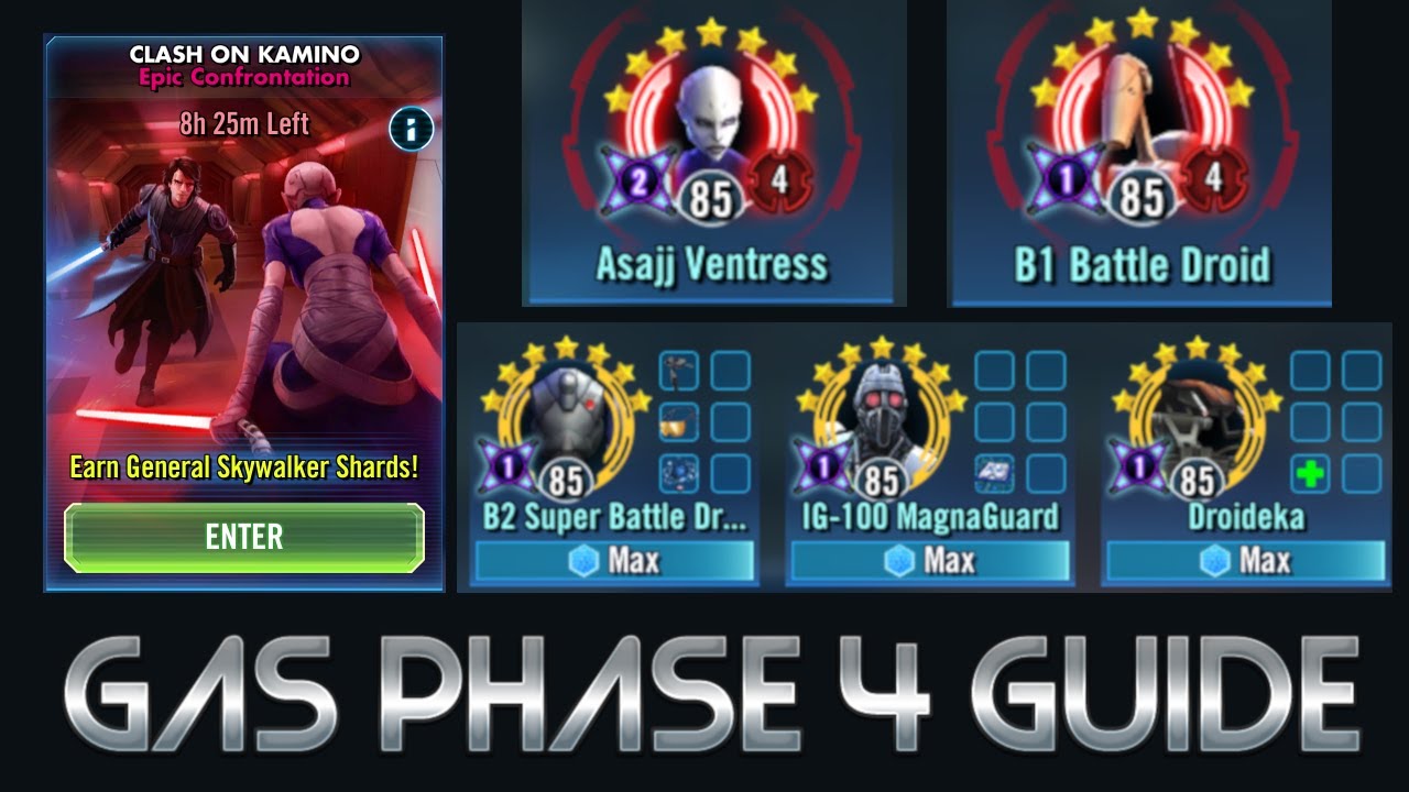 SWGOH GAS Event Phase 4 How To Guide General Anakin Skywalker Event