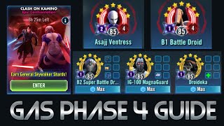 SWGOH - GAS Event Phase 4 How To Guide - General Anakin Skywalker Event