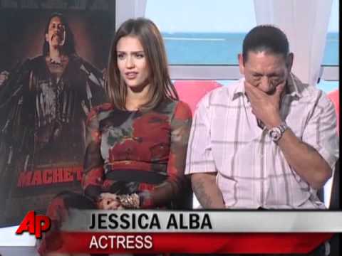 Jessica Alba Wields 'Machete' at Venice Festival