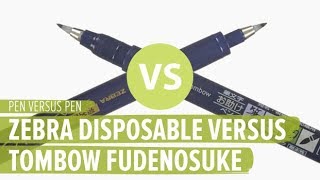 Which Popular Brush Pen is BETTER? Zebra Disposable Brush Pen vs Tombow Fudenosuke Brush Pen screenshot 4
