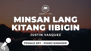 Video thumbnail of "Minsan Lang Kitang Iibigin - Justin Vasquez (Female Key - Piano Karaoke)"