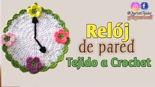 Reloj de Pared Tejido a Crochet /Emprendimiento /Hogar