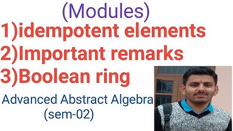 Idempotent elements,Boolean  ring