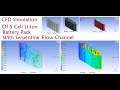 CFD Simulation of “5 Cell” Lithium-Ion Battery Pack with Serpentine Flow Channel