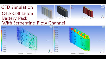 CFD Simulation of “5 Cell” Lithium-Ion Battery Pack with Serpentine Flow Channel