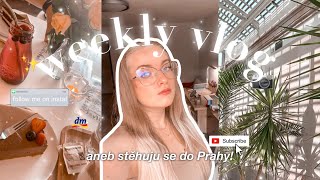 ✨TÝDENNÍ VLOG-práce💗, Lány🏰 a stěhuju se do Prahy+byt tour!😲