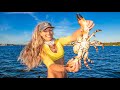 CAPTURED a Rare COLOSSAL Stone Crab Claw! Best HOW TO go Stone Crab Fishing Video!