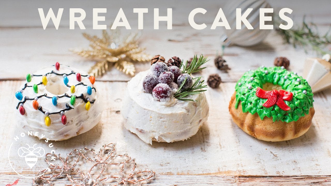 3 Holiday Wreath Cakes Holiday Foodie Collab Youtube Here's 29 ways to decorate your home for christmas 2020 without breaking the bank. 3 holiday wreath cakes holiday foodie collab