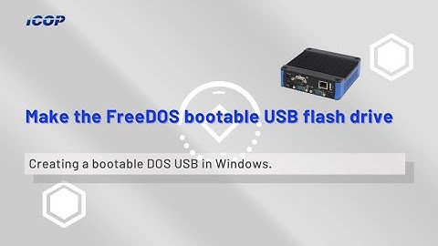 Make the FreeDOS bootable USB flash drive