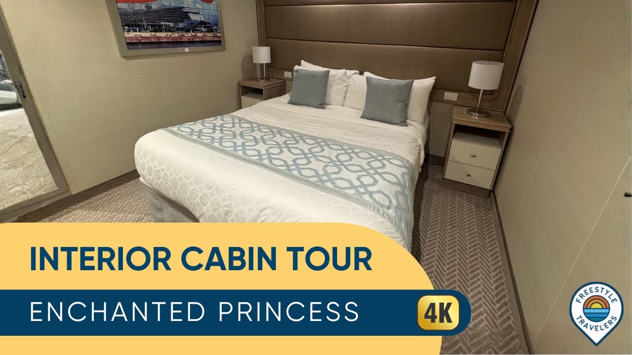 ⁣Enchanted Princess Interior Cabin Room Tour - Enchanted Princess Stateroom R517