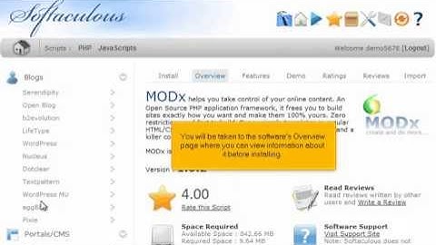 How to Install Modx from Softaculous (Flipper Host)
